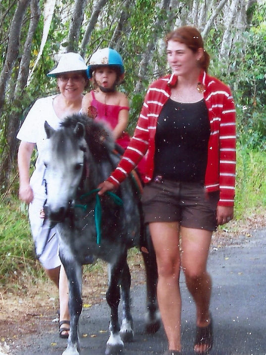 Judith walking Peggy Sue